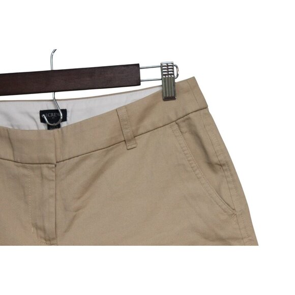NWT J Crew Factory Chino Shorts Size 4 Tan Khaki Preppy Casual 100% Cotton - Picture 3 of 10